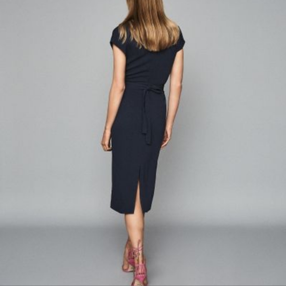 *Restock!* NWT REISS | Midi Wrap Dress - Picture 5 of 8